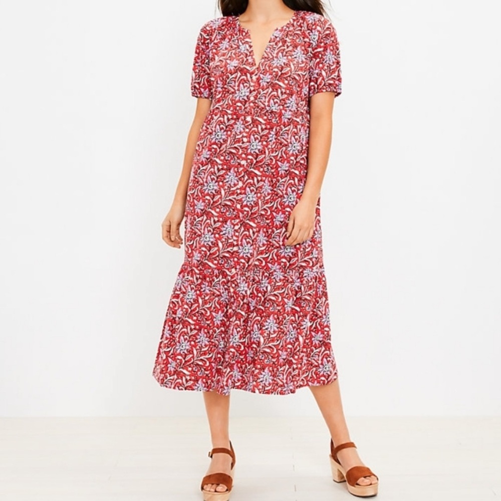 NWT LOFT Red and White Sundress